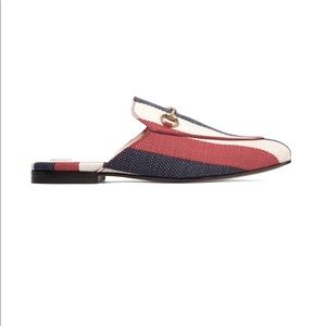 GUCCI Princetown canvas slippers